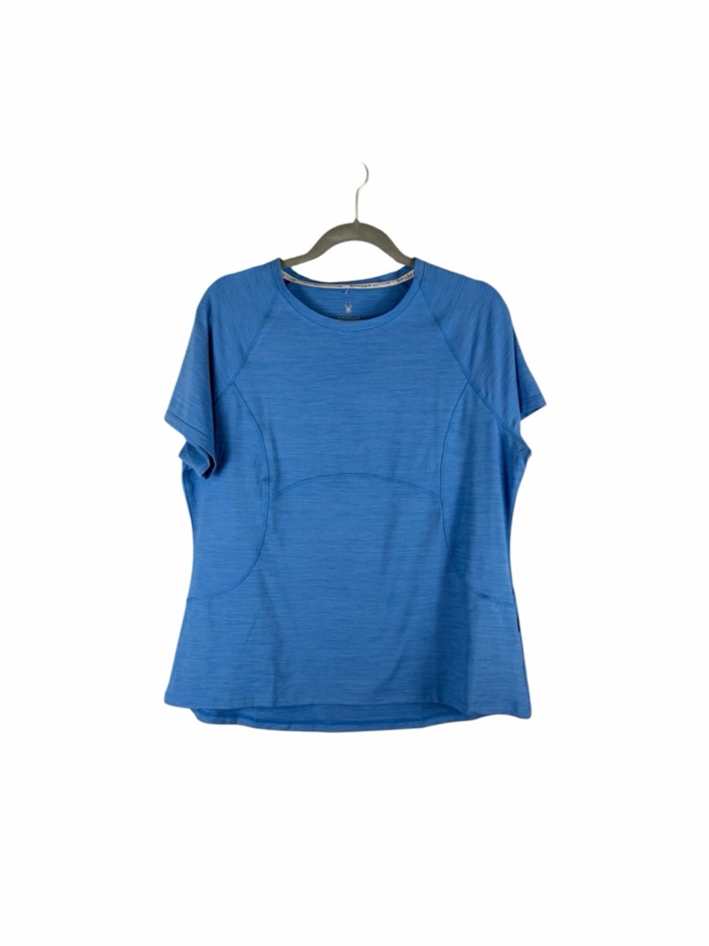 Spyder Active Performance Athletic Shirt Blue Short Sleeve Size XL